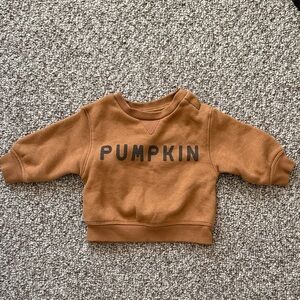 Little Co newborn pumpkin crewneck